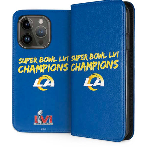NFL Super Bowl LVI Champions Rams iPhone 15 Pro Folio Case